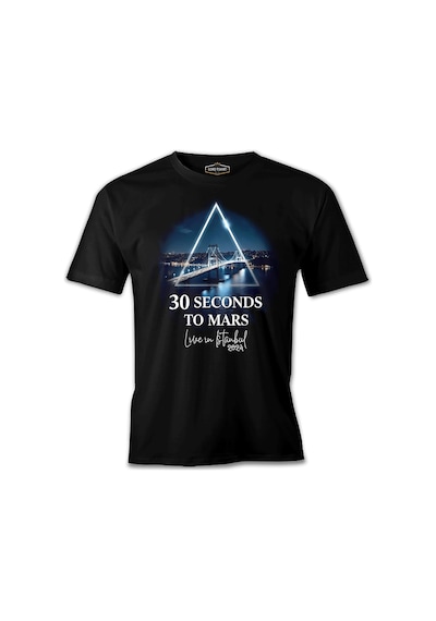 30 Seconds To Mars - Live İn İstanbul Siyah Erkek Tshirt 001