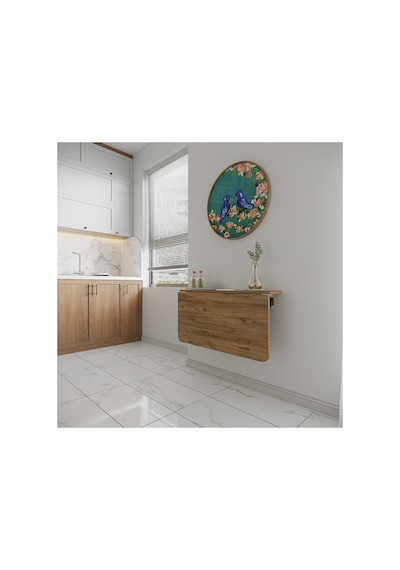 60x45 Cm Oval Köşeli Açılır Kapanır Duvara Monte Raf Masa - Mutfak Masası Atlantik Çam 60x45 Cm Oval Köşeli Açılır Kapanır Duvara Monte Raf Masa - Mutfak Masası Atlantik Çam