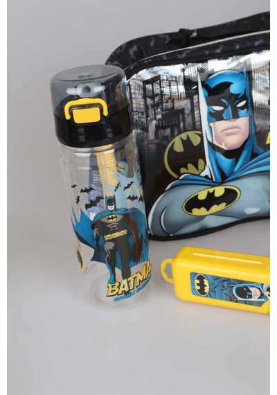 Yeni Sezon Lisanslı Batman Beslenme Çantası,matara,diş Fırçası Kutusu Ve Beslenme Kabı Yemek Seti Altın