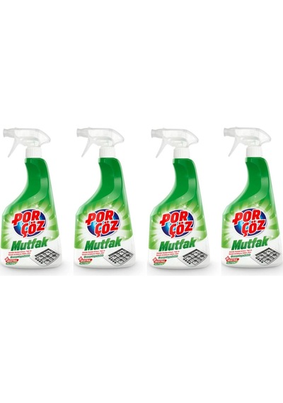 Porçöz Mutfak Temizleyici Sprey Çamaşır Suyu Katkılı 4 x 750 ML