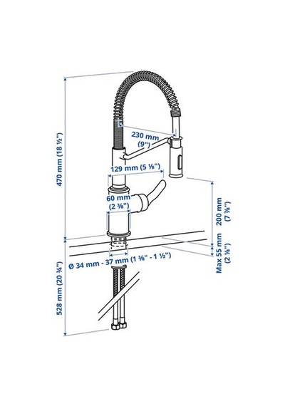 Ikea Taksjön Eviye Bataryası, Metal Rengi, Spreyli Ve Spiralli