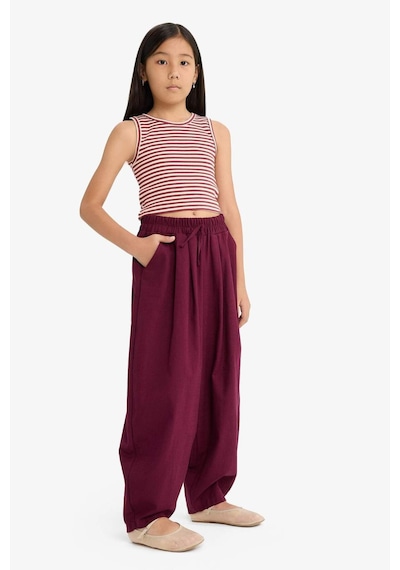 Defacto Kız Çocuk Barrel Fit Pamuklu Pantolon G1620a825aubr458 Bordo Defacto Kız Çocuk Barrel Fit Pamuklu Pantolon G1620a825aubr458 Bordo