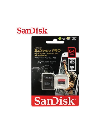Sandisk 64Gb Extreme Pro Uhs-I Microsdxc Hafıza Kartı