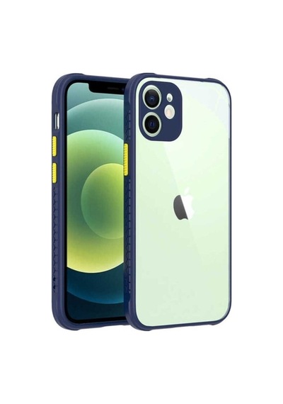 Apple Uyumlu iPhone 12 Kılıf Zore Kaff Kapak Lacivert