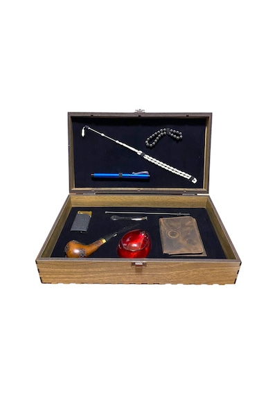 Pipsan 605719-709148 Pipo Ahlat Ağacı Balsa Filtreli Çakmaklı Bileklik Tesbih Set