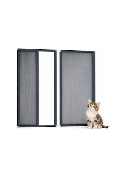 Akordiyon Kapı Kedi Sinekliği En:0-90 Cm X Boy:0-210 Cm Demir, Ahşap,pimapen Alüminyum,uyumlu Çok Renkli