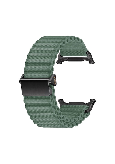 Kilifone - Samsung Watch Ultra 47mm Uyumlu - Kordon Naylon Kumaş Hasır Örgülü Kordon Krd-120 - Yeşil