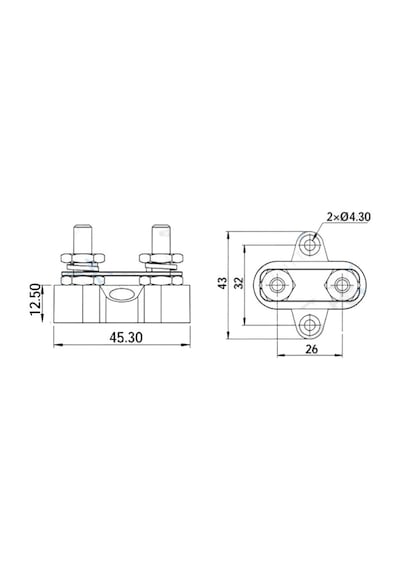 Şase Terminalı 2xm8 Kutuplu Kırmızı+siyah Ic-280b-1