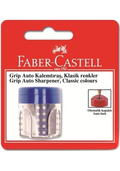 Faber-castell Grip Auto Kalemtraş Tekli Klasik Renkler - 3 Renk 5600183498 Çok Renkli