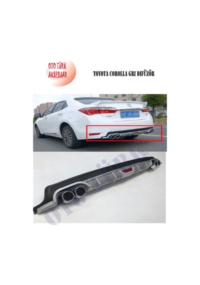 Toyota Corolla Uyumlu Difüzör Gri