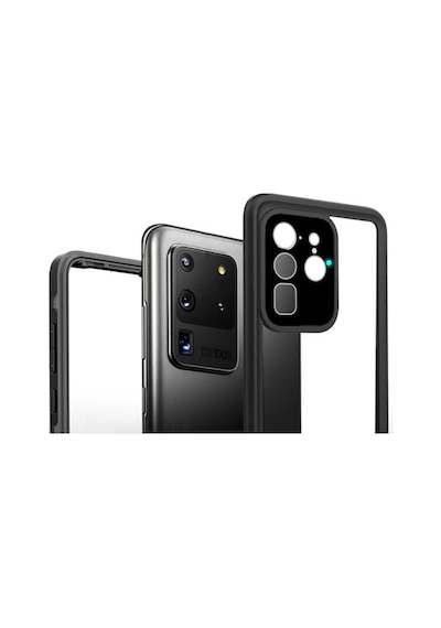 Galaxy S20 Ultra Kılıf 1-1 Su Geçirmez Kılıf (474380396) Siyah