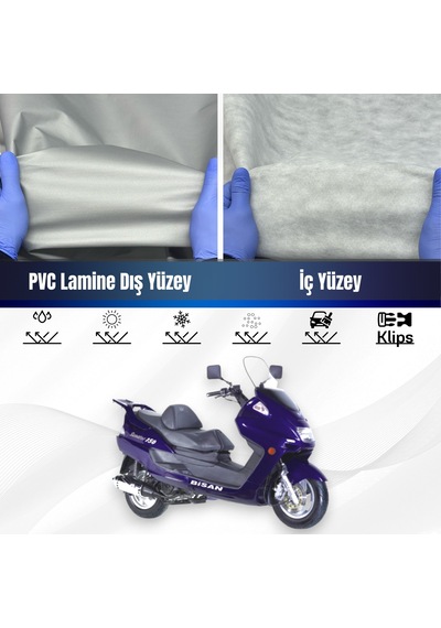 Bisan Senator 150 Su Geçirmez Motosiklet Brandası 4 Mevsime Uygun