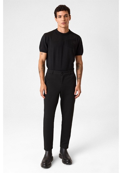 Back And Bond Regular Fit Diagonel Siyah Jogger Pantolon Çok Renkli