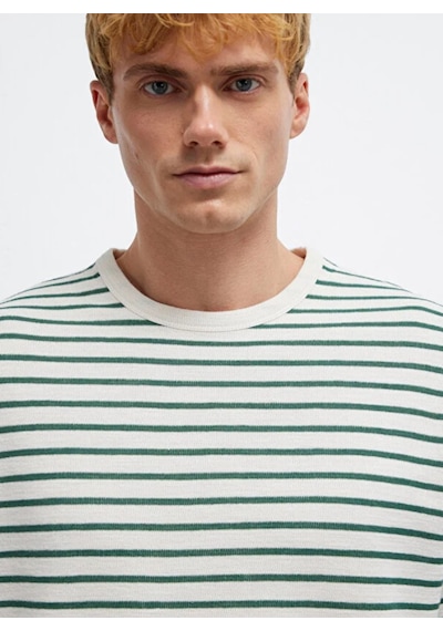 Mavi M0613157-71930 Çizgili Uzun Kollu Tişört Erkek T-shirt Yeşil