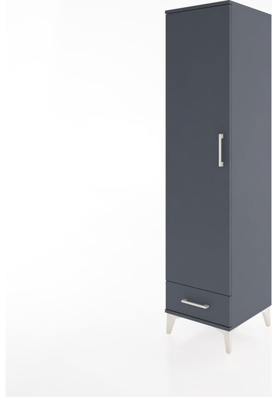 Hyperion Dolap 4 Raflı Tek Çekmeceli Tek Kapaklı 44x44x182 An... Antrasit Hyperion Dolap 4 Raflı Tek Çekmeceli Tek Kapaklı 44x44x182 An... Antrasit