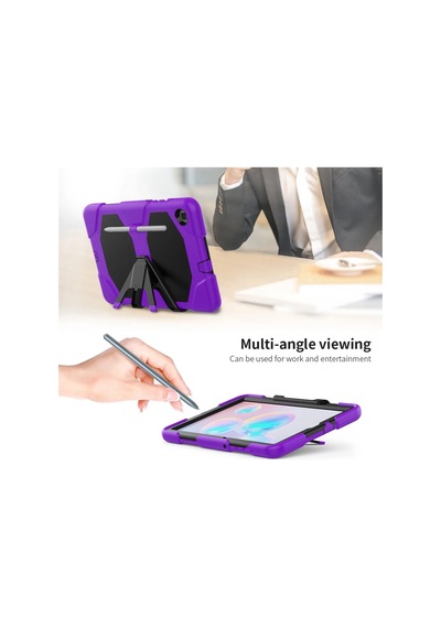 Gld-spt- Newface Samsung Uyumlu Galaxy P610 Tab S6 Lite 10.4 Kılıf Griffin Tablet Kapak - Mor