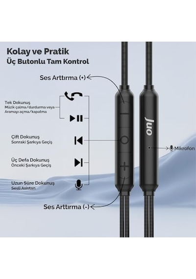 Type-c Mikrofonlu Kablolu Kulak İçi Kulaklık Dac Çip Destekli Enc Gürültü Engelleme