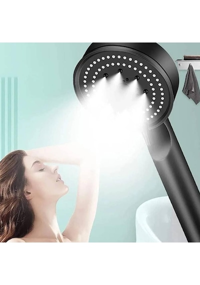Turbo Fan Lite El Duşu Handshower, Siyah