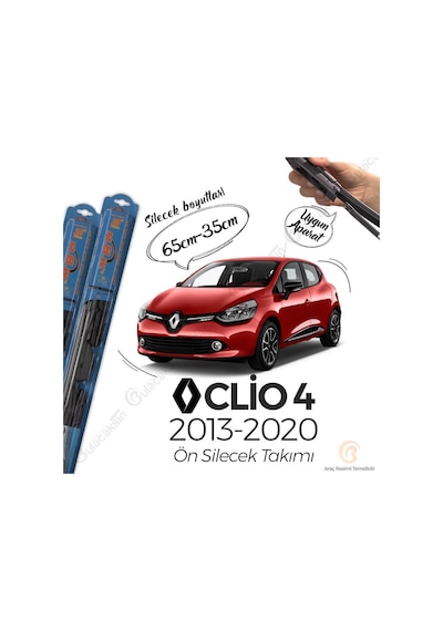 Renault Clio 4 Ön Silecek Takımı (2012-2019) RBW Hibrit Renault Clio 4 Ön Silecek Takımı (2012-2019) RBW Hibrit