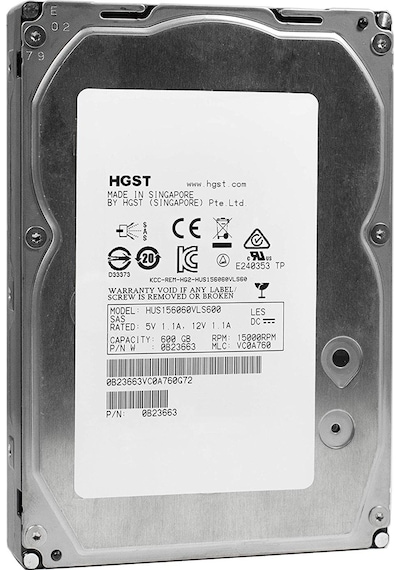HGST Ultrastar HUS156060VLS600 600GB 15K RPM SAS 6Gb/s 64MB Cache 3.5" Enterprise Hard Disk