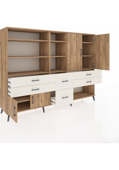 Hyperion Dolap 10 Raflı 6 Çekmeceli 4 Kapaklı 220x44x163 Çam-çam/ Çam-çam/aytaşı Hyperion Dolap 10 Raflı 6 Çekmeceli 4 Kapaklı 220x44x163 Çam-çam/ Çam-çam/aytaşı