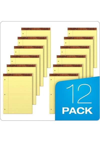 Tops Yasal Pad Legal Pad, 8 1/2 X 11 3/10,2 Cm, Delikli, 3-delik Delikli, Kanarienvoegel, Legal/genişlik Rule, Çok Renkli