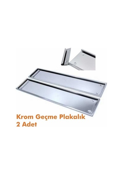 Paslanmaz Krom Plakalik İnce 2Adet