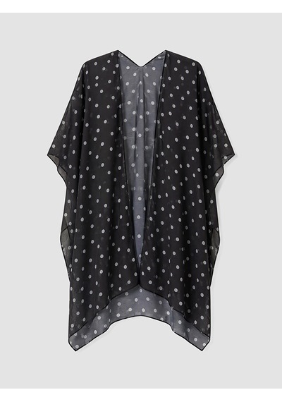 Lcw Dream Siyah Şal Yaka Desenli Kadın Kimono