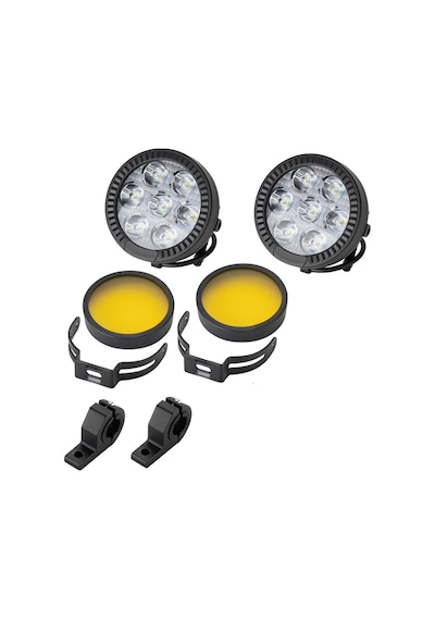 2 Li Set Motosiklet Led Sis Farı Metal Gövde D7 Led Enduro Gs Serileri Uyumlu
