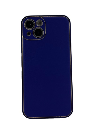 Nettech Apple Uyumlu iPhone 15 Coco Leather Seri Arka Koruma Kılıf - Lacivert Lacivert