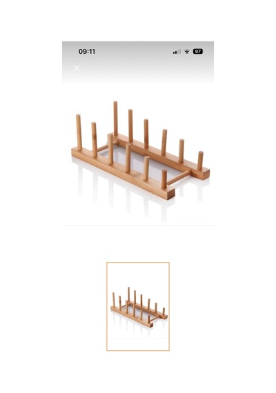 Ahşap 6'lı Tabaklık-28 Cm Bambu Ekru Diğer