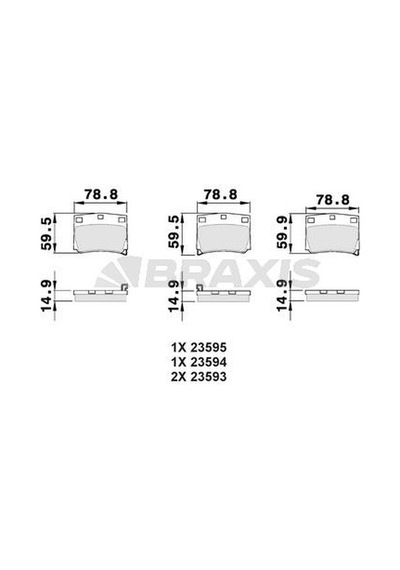 Arka Fren Balatası Pajero Iı 90-98 Braxıs Ab0492