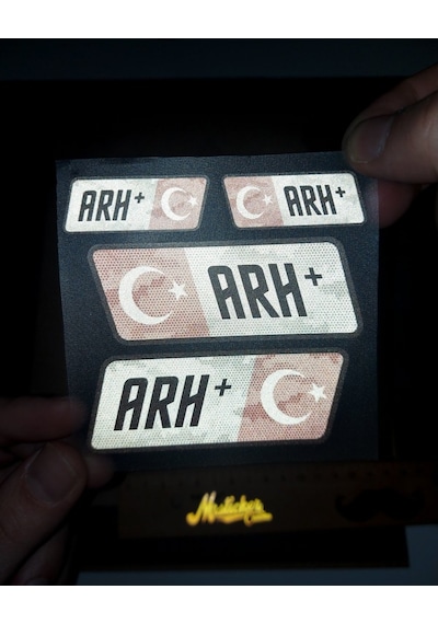 Bay Etiket Bt13 Reflektif A Rh Pozitif (+) Kan Grubu Sticker Seti
