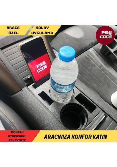 Citroen Berlingo-peugeot Rifter-proace City-fiat Doblo-opel Combo Uyumlu Orta Konsol Bardaklık 001