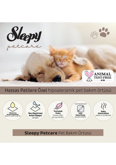 Sleepy Petcare Evcil Hayvan Bakım Örtüsü 30'lu X 4 Paket Diğer