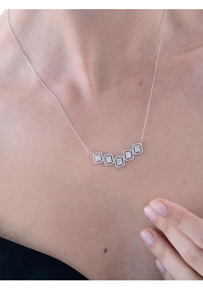 Nochediamond 0,84 Karat Baget Pırlanta Kolye-607