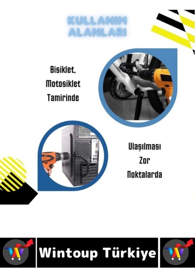 Kompakt Tamir Vidalama Montaj Elektrikli Matkap Tornavida 360 Derece Şaftlı Esnek Tornavida Ucu Seti