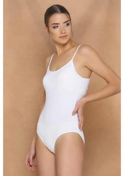 Refox Kadın Ip Askı Kancalı Zıbın Body 6lı Beyaz Renk 4584125684shr