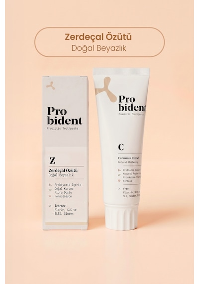 3 1 Zerdeçal Paketi Aktif Probiyotik Doğal Florürsüz Diş Macunu
