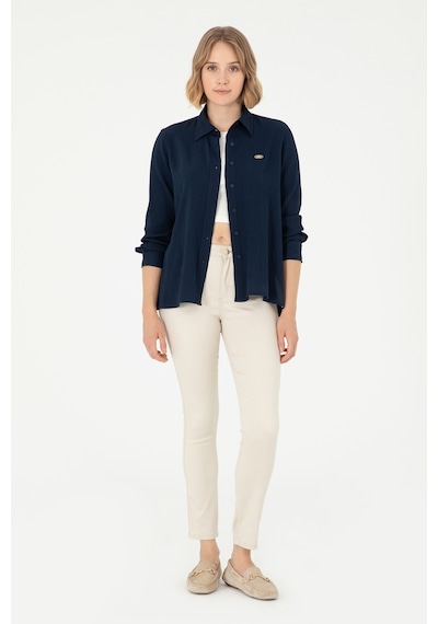 U.s. Polo Assn. Kadın Lacivert Gömlek Desenli 50297121-vr033 Lacivert