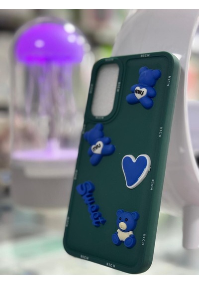 Samsung Galaxy A34 Uyumlu Kabarık Ayıcık Desenli Kılıf