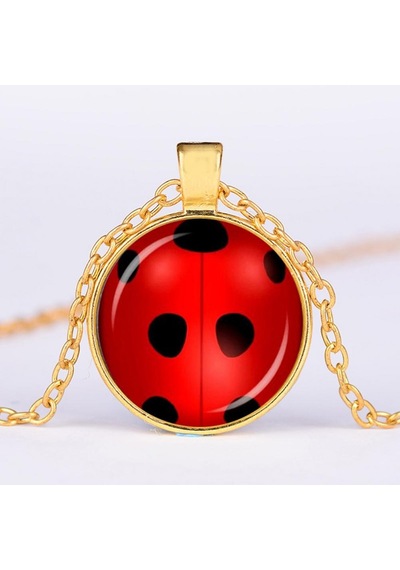 Jwl Mucizevi Uğurböceği Marinette Kolye Ladybug Kwami Mucize Kırmızı