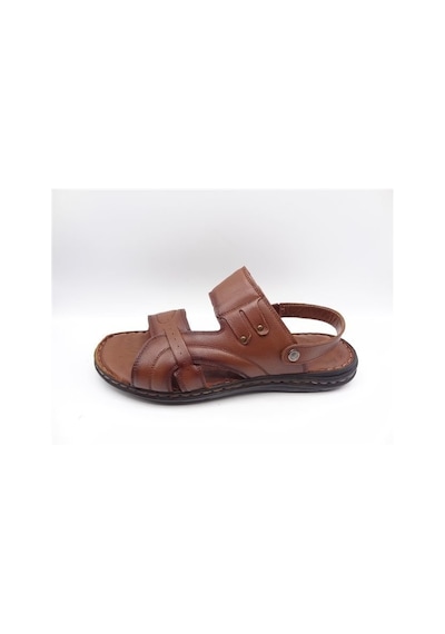 Güvener Büyük Numara Erkek Sandalet Ct4387 Taba Siyah