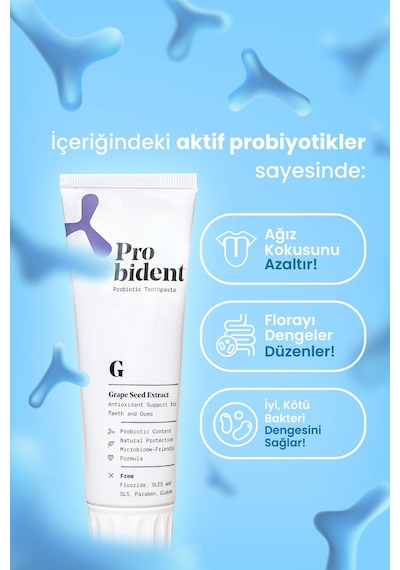 Probident Üzüm Çekirdeği Özütü İlaveli Probiyotik Diş Macunu 75 ML