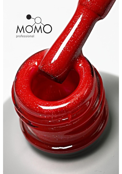 Momo Professional Kalıcı Oje S025 Simli Canlı Kırmızı 4 Ml
