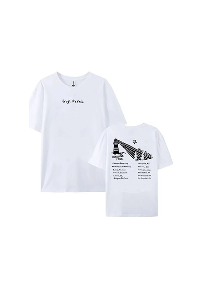 Startmore Beyaz Gigi Perez Deniz Feneri Turu Siyah Plajda, Her Hayatta, Yenı Tshirt S Beyaz