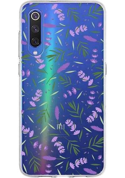 Xiaomi Mi 9 İle Uyumlu 1mm Slim Fit Water Color 3 Baskılı Şeffaf Kılıf Şeffaf