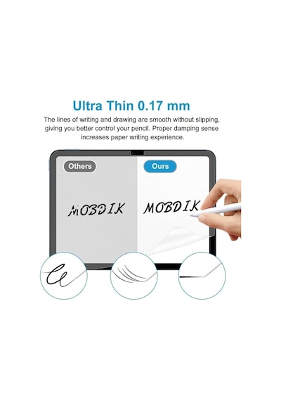 Apple Uyumlu iPad  10.9 / 10. Nesil 2022 Ekran Koruyucu Kağıt Hisli Özel Çizim Paperlike Nano Ekran Koruma