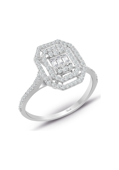 0.45 Ct Modern Tasarım Baget Kare Tektaş Yüzük