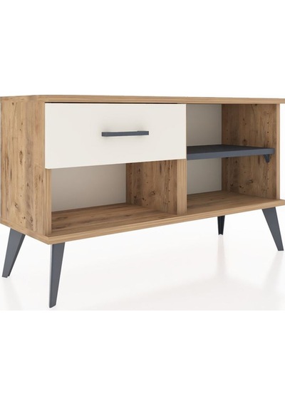 Arges Şifonyer Tek Raflı Tek Çekmeceli 88x30x48 Çam-antrasit/aytaşı Antrasit/aytaşı Arges Şifonyer Tek Raflı Tek Çekmeceli 88x30x48 Çam-antrasit/aytaşı Antrasit/aytaşı